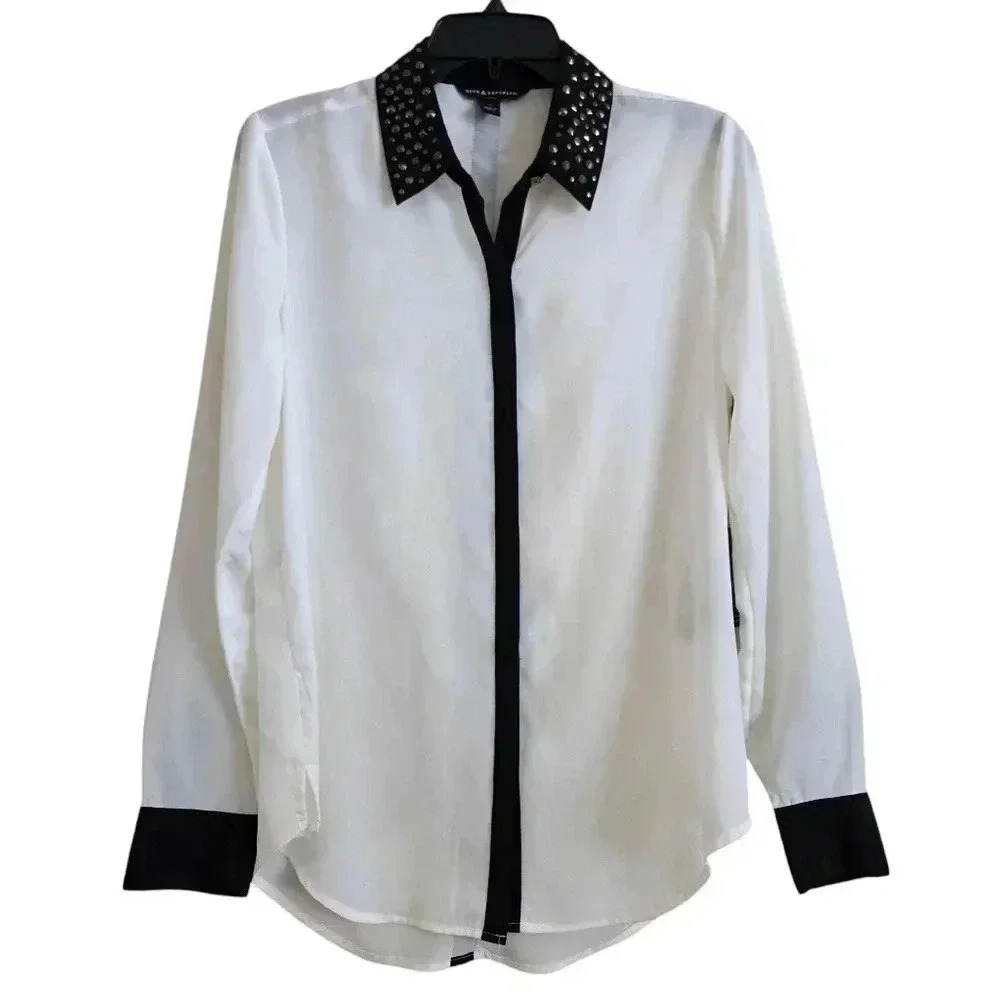 Rock & Republic Long Sleeve Blouse Size M #197